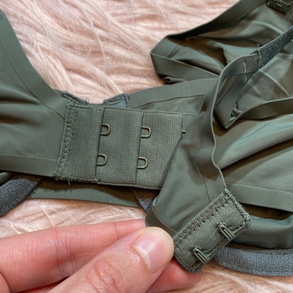 NWT Aerie Smoothez Mesh Unlined Full Coverage Bra in Royal Palm - Picture 5 of 9